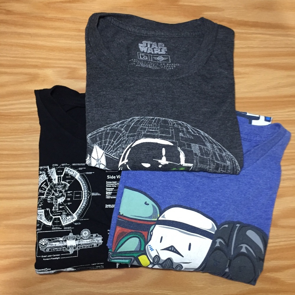 Star wars lot of 3 graphic T-shirt Rogue one